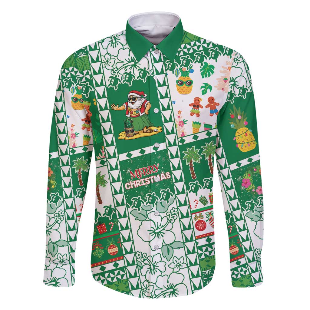 Norfolk Island Christmas Family Matching Mermaid Dress and Hawaiian Shirt Festive Beach Vibes - Polynesian Pride