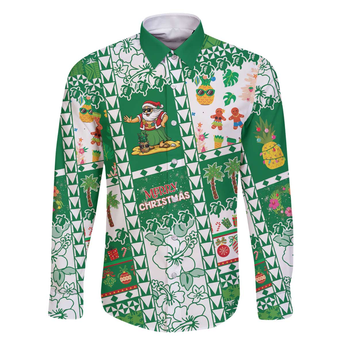 Norfolk Island Christmas Family Matching Off The Shoulder Long Sleeve Dress and Hawaiian Shirt Festive Beach Vibes - Polynesian Pride