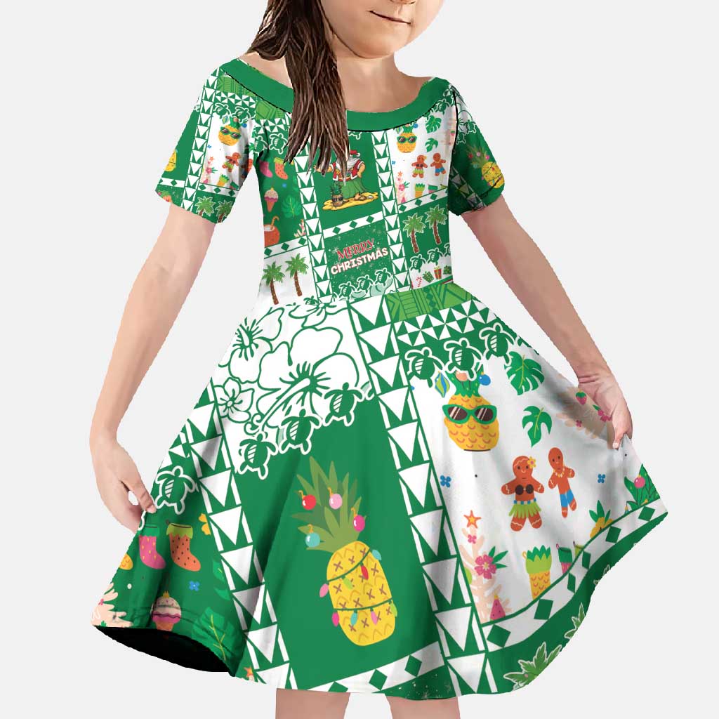 Norfolk Island Christmas Family Matching Off Shoulder Maxi Dress and Hawaiian Shirt Festive Beach Vibes - Polynesian Pride