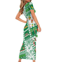 Norfolk Island Christmas Family Matching Short Sleeve Bodycon Dress and Hawaiian Shirt Festive Beach Vibes - Polynesian Pride