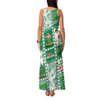 Norfolk Island Christmas Family Matching Tank Maxi Dress and Hawaiian Shirt Festive Beach Vibes - Polynesian Pride