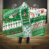 Norfolk Island Christmas Hooded Blanket Festive Beach Vibes - Polynesian Pride