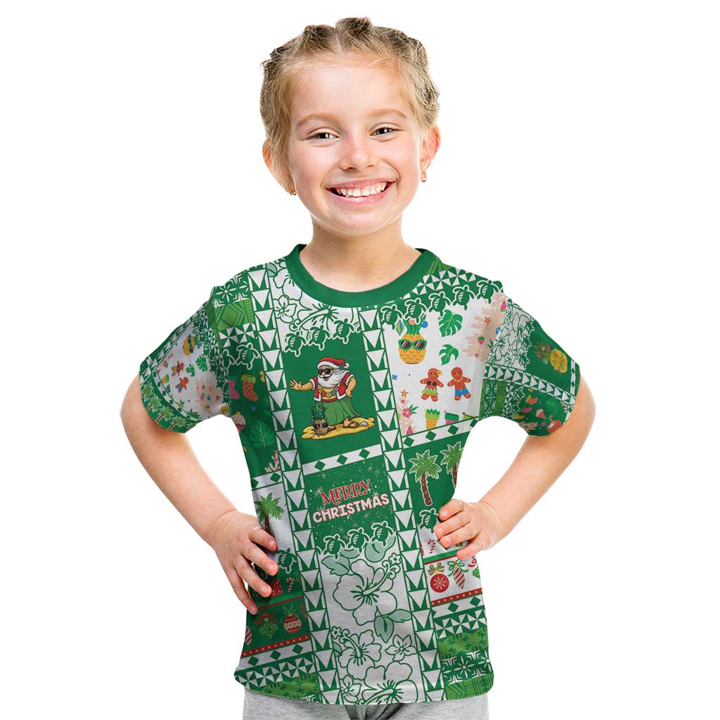 Norfolk Island Christmas Kid T Shirt Festive Beach Vibes - Polynesian Pride