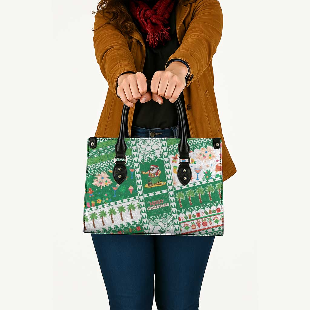 Norfolk Island Christmas Leather Bag Festive Beach Vibes - Polynesian Pride