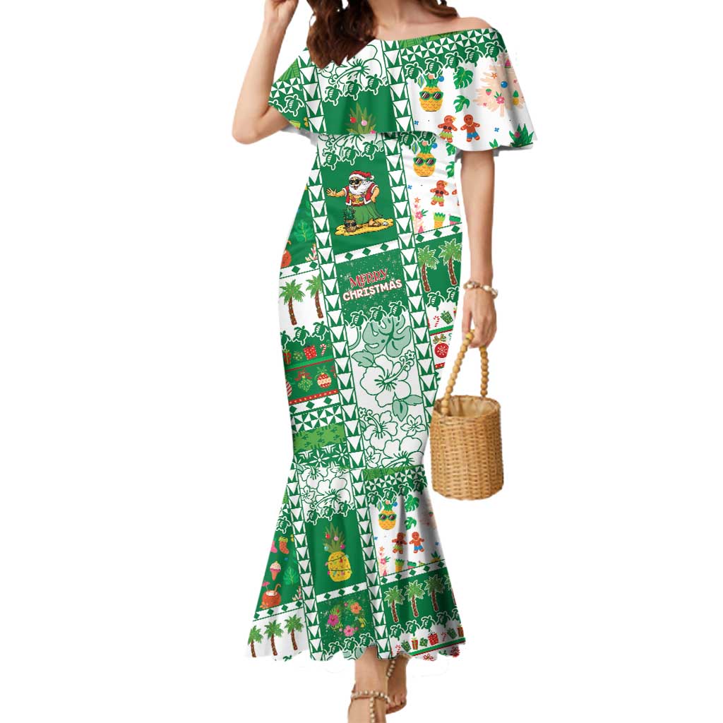 Norfolk Island Christmas Mermaid Dress Festive Beach Vibes - Polynesian Pride