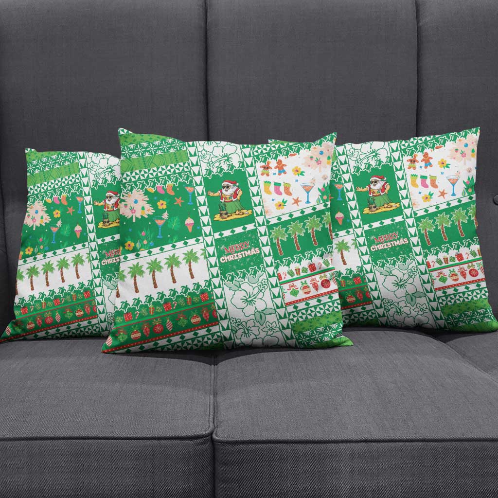 Norfolk Island Christmas Pillow Cover Festive Beach Vibes - Polynesian Pride