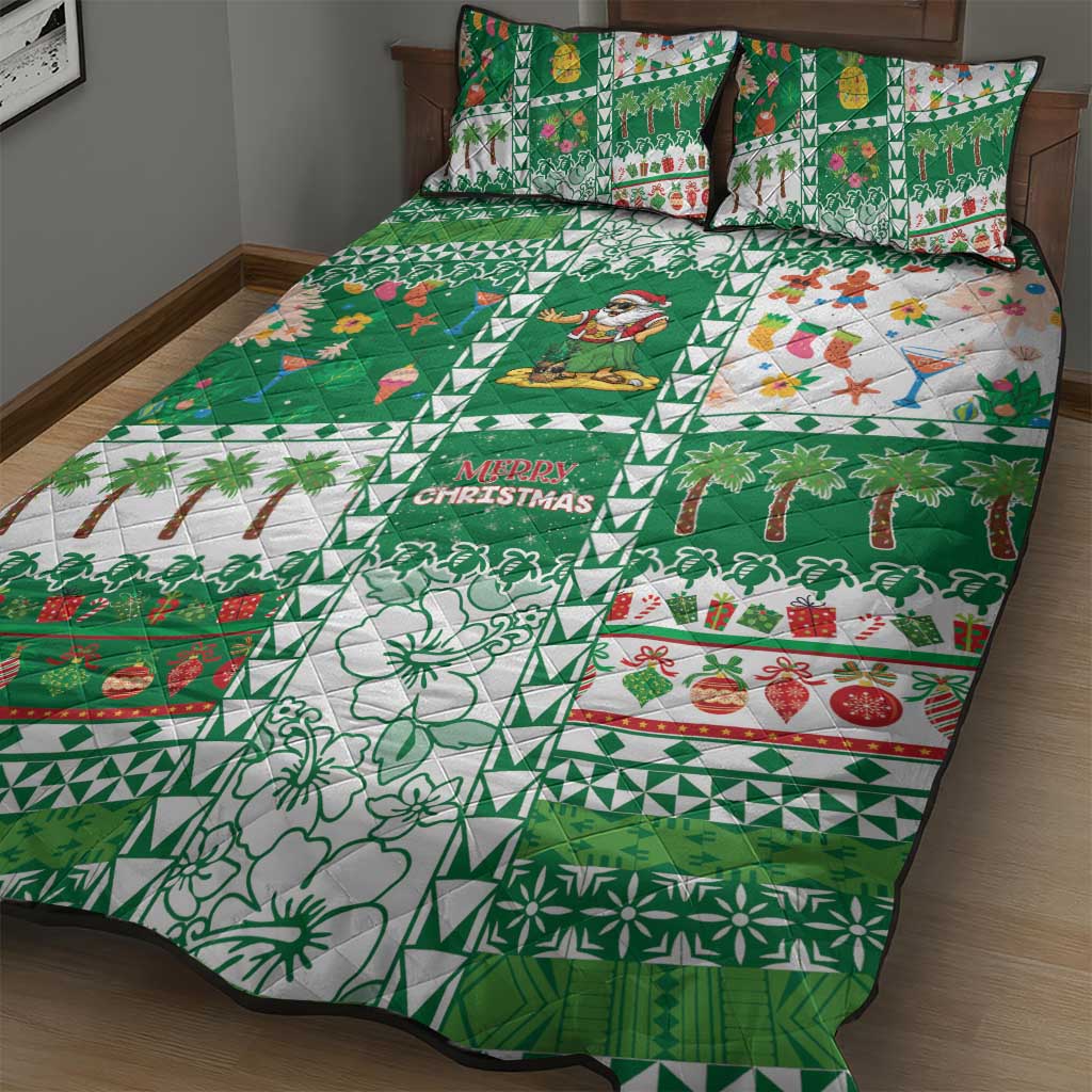 Norfolk Island Christmas Quilt Bed Set Festive Beach Vibes - Polynesian Pride