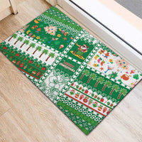 Norfolk Island Christmas Rubber Doormat Festive Beach Vibes - Polynesian Pride