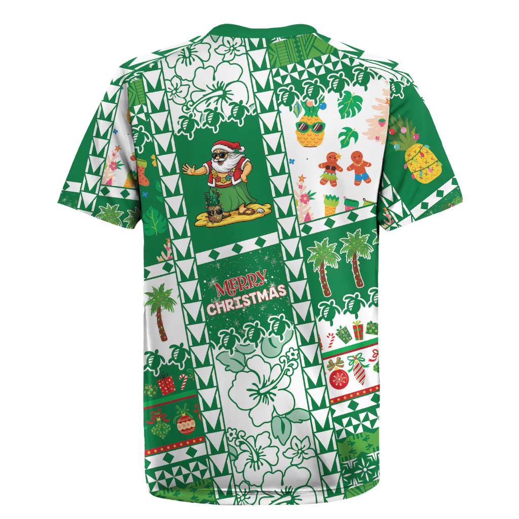 Norfolk Island Christmas Rugby Jersey Festive Beach Vibes - Polynesian Pride