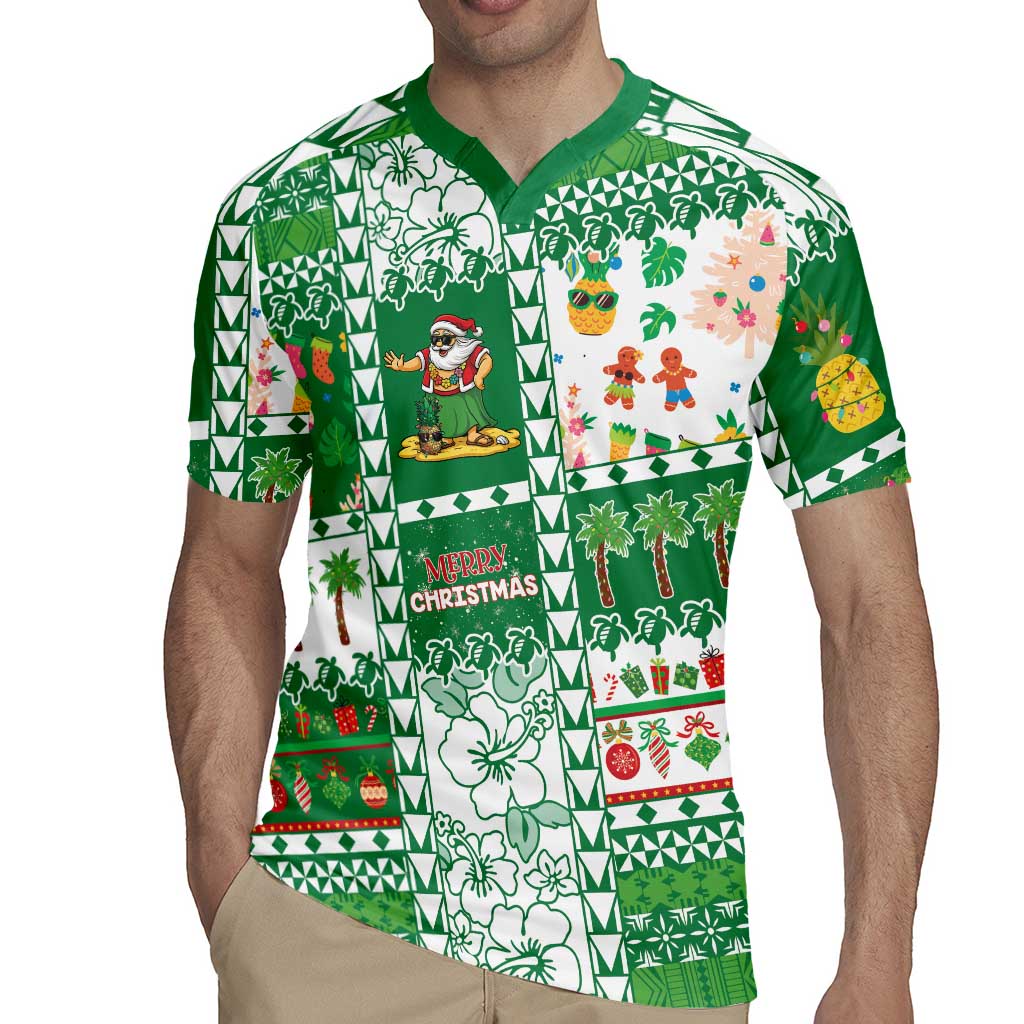 Norfolk Island Christmas Rugby Jersey Festive Beach Vibes - Polynesian Pride