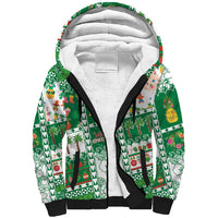 Norfolk Island Christmas Sherpa Hoodie Festive Beach Vibes - Polynesian Pride
