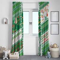 Norfolk Island Christmas Window Curtain Festive Beach Vibes - Polynesian Pride