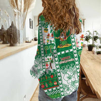 Norfolk Island Christmas Women Casual Shirt Festive Beach Vibes - Polynesian Pride