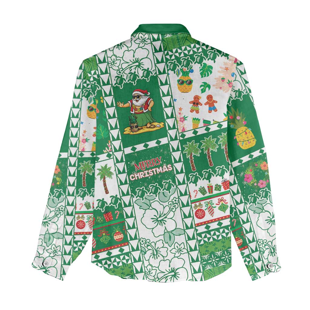 Norfolk Island Christmas Women Casual Shirt Festive Beach Vibes - Polynesian Pride