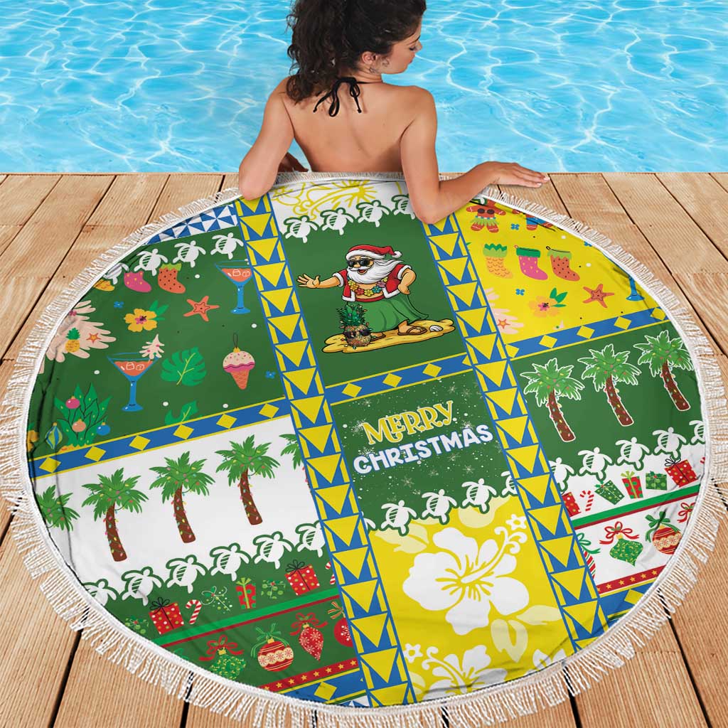 Pitcairn Islands Christmas Beach Blanket Festive Beach Vibes - Polynesian Pride