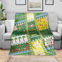 Pitcairn Islands Christmas Blanket Festive Beach Vibes - Polynesian Pride