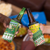 Pitcairn Islands Christmas 4 in 1 Can Cooler Tumbler Festive Beach Vibes - Polynesian Pride