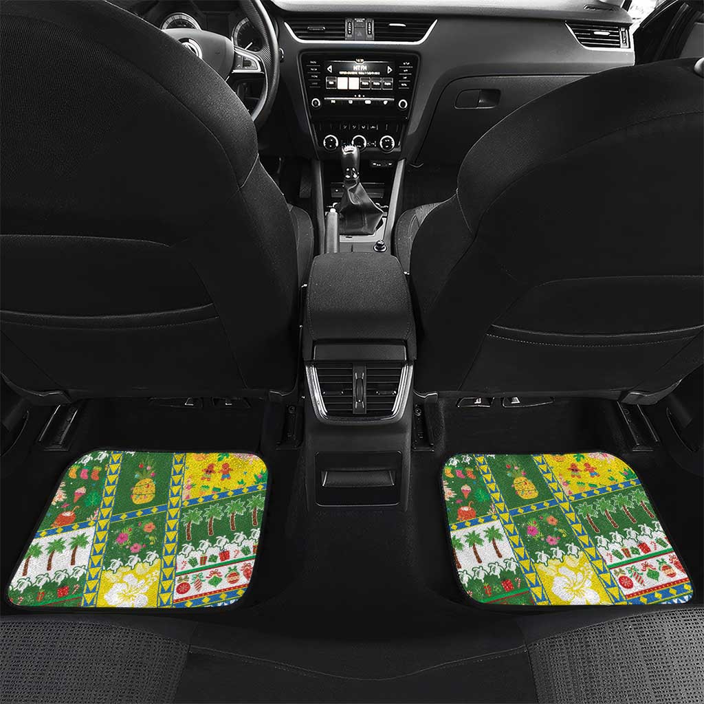 Pitcairn Islands Christmas Car Mats Festive Beach Vibes - Polynesian Pride