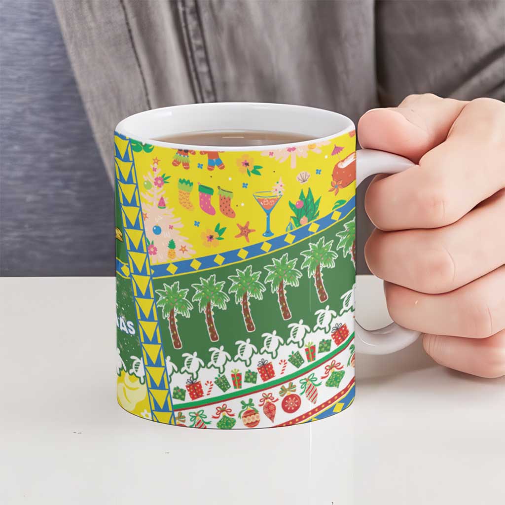 Pitcairn Islands Christmas Ceramic Mug Festive Beach Vibes - Polynesian Pride