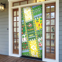 Pitcairn Islands Christmas Door Cover Festive Beach Vibes - Polynesian Pride