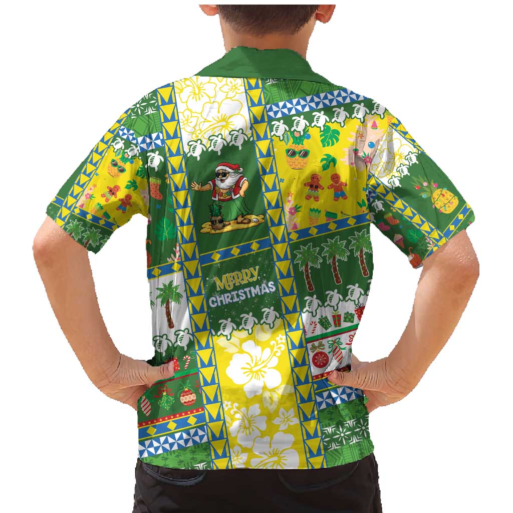 Pitcairn Islands Christmas Family Matching Mermaid Dress and Hawaiian Shirt Festive Beach Vibes - Polynesian Pride