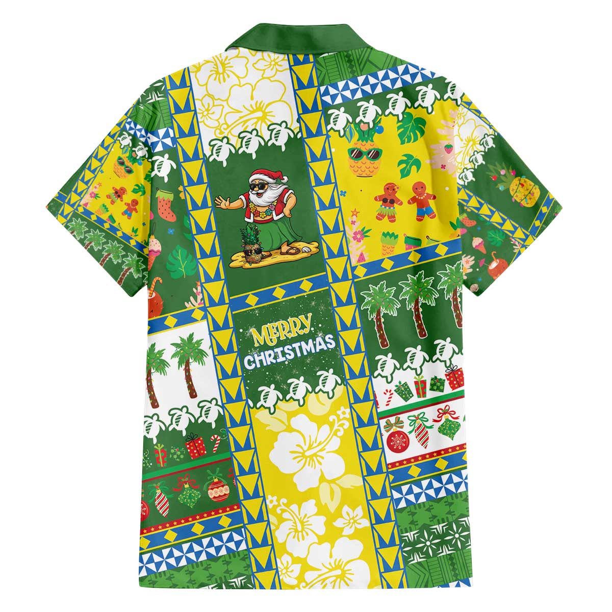 Pitcairn Islands Christmas Family Matching Off The Shoulder Long Sleeve Dress and Hawaiian Shirt Festive Beach Vibes - Polynesian Pride