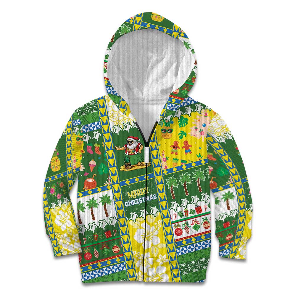 Pitcairn Islands Christmas Kid Hoodie Festive Beach Vibes - Polynesian Pride