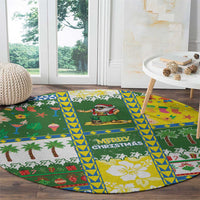 Pitcairn Islands Christmas Round Carpet Festive Beach Vibes - Polynesian Pride