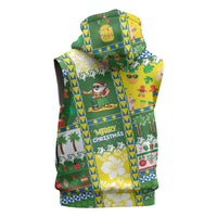 Pitcairn Islands Christmas Sleeveless Hoodie Festive Beach Vibes - Polynesian Pride