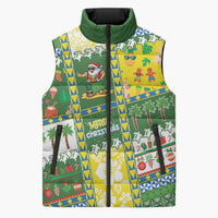 Pitcairn Islands Christmas Sleeveless Puffer Jacket Festive Beach Vibes - Polynesian Pride