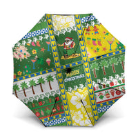 Pitcairn Islands Christmas Umbrella Festive Beach Vibes - Polynesian Pride