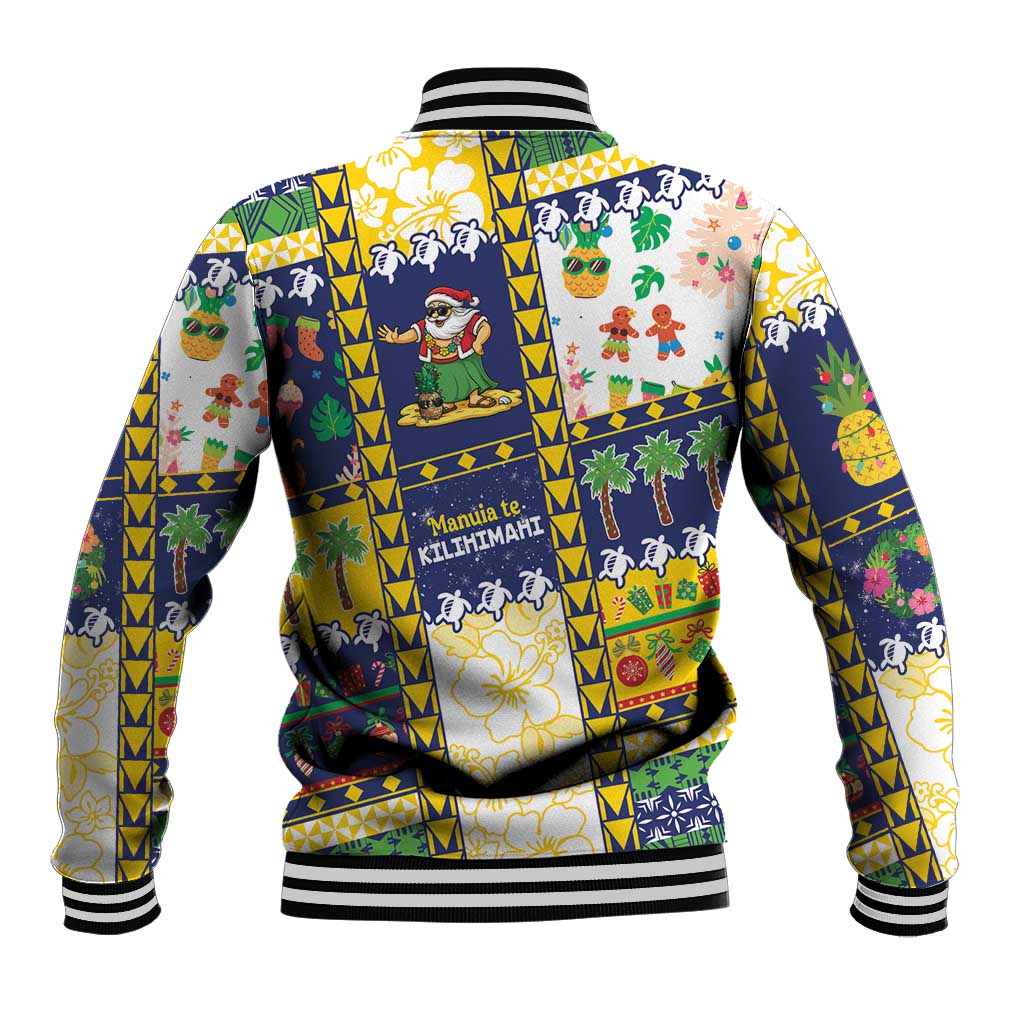 Tokelau Christmas Baseball Jacket Festive Beach Vibes - Polynesian Pride