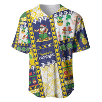 Tokelau Christmas Baseball Jersey Festive Beach Vibes - Polynesian Pride