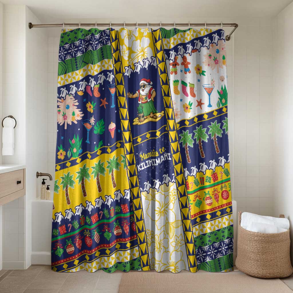 Tokelau Christmas Bathroom Set Festive Beach Vibes - Polynesian Pride