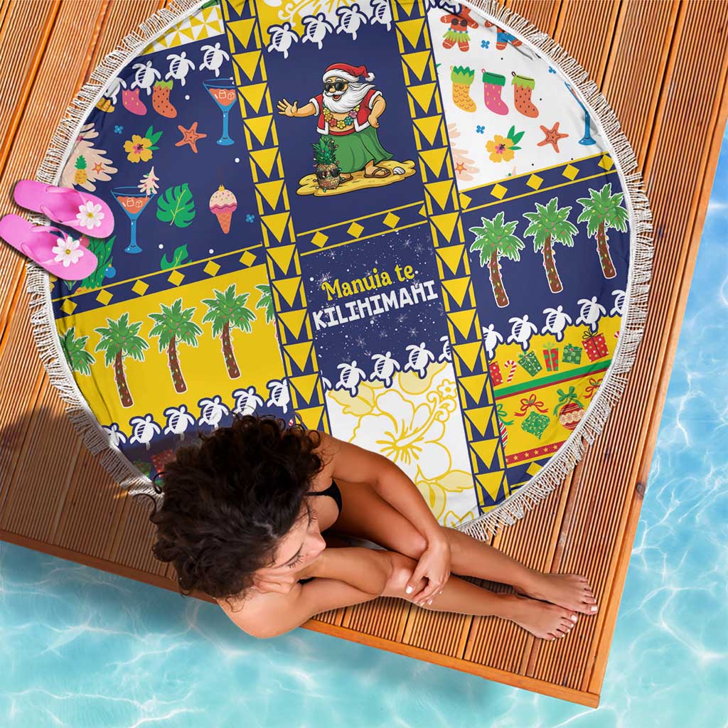 Tokelau Christmas Beach Blanket Festive Beach Vibes - Polynesian Pride