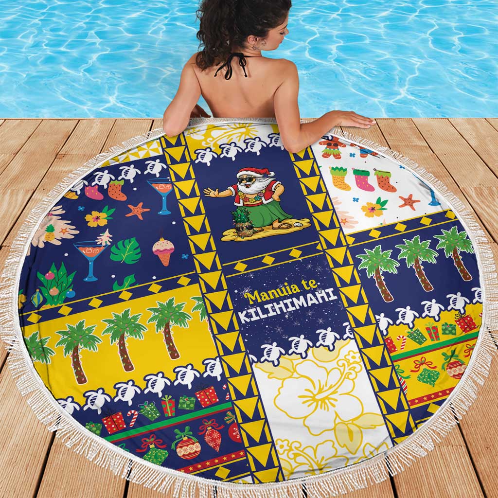 Tokelau Christmas Beach Blanket Festive Beach Vibes - Polynesian Pride