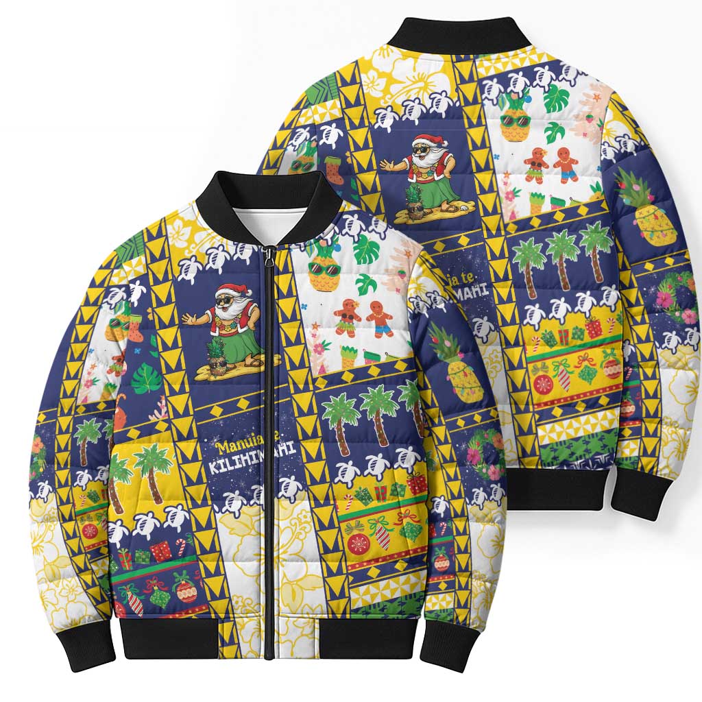 Tokelau Christmas Bomber Puffer Jacket Festive Beach Vibes - Polynesian Pride