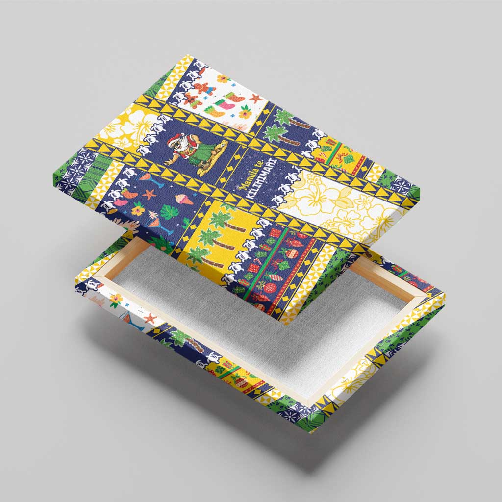 Tokelau Christmas Canvas Wall Art Festive Beach Vibes - Polynesian Pride