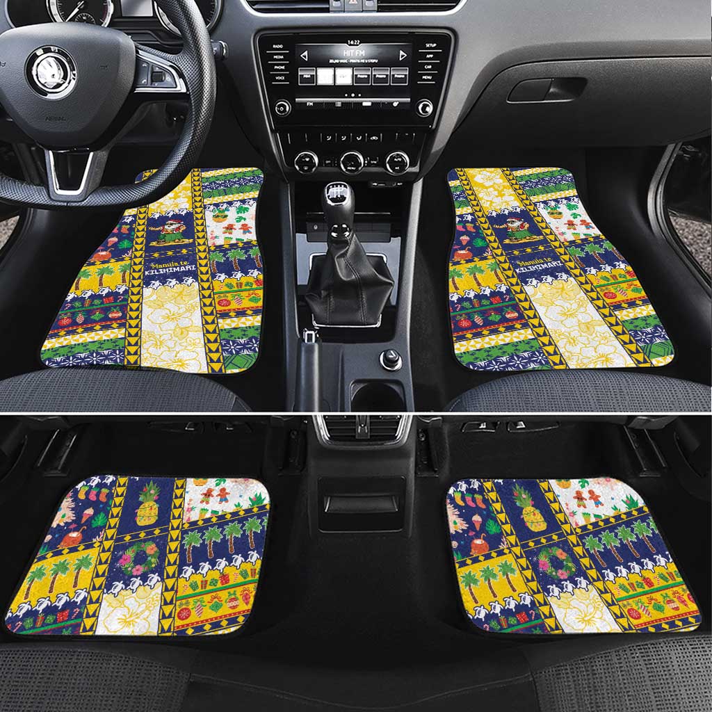 Tokelau Christmas Car Mats Festive Beach Vibes - Polynesian Pride
