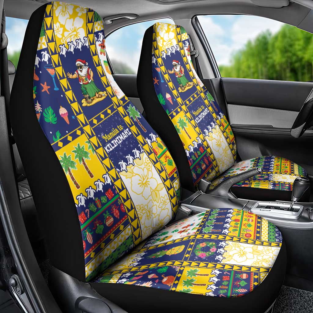 Tokelau Christmas Car Seat Cover Festive Beach Vibes - Polynesian Pride