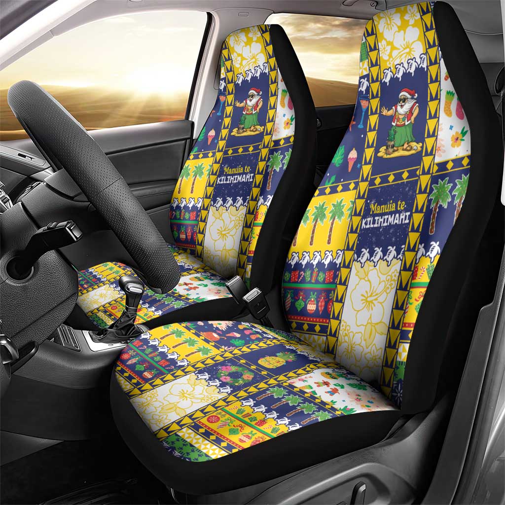Tokelau Christmas Car Seat Cover Festive Beach Vibes - Polynesian Pride