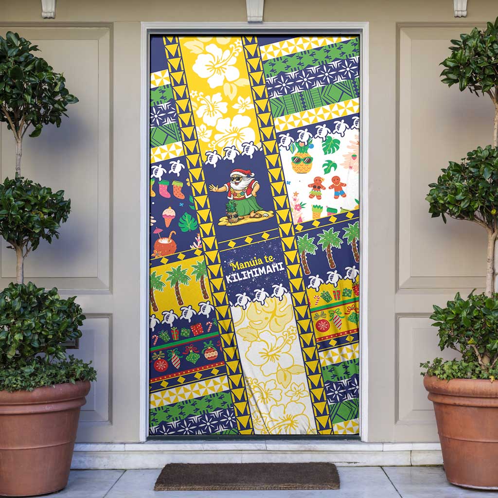 Tokelau Christmas Door Cover Festive Beach Vibes - Polynesian Pride
