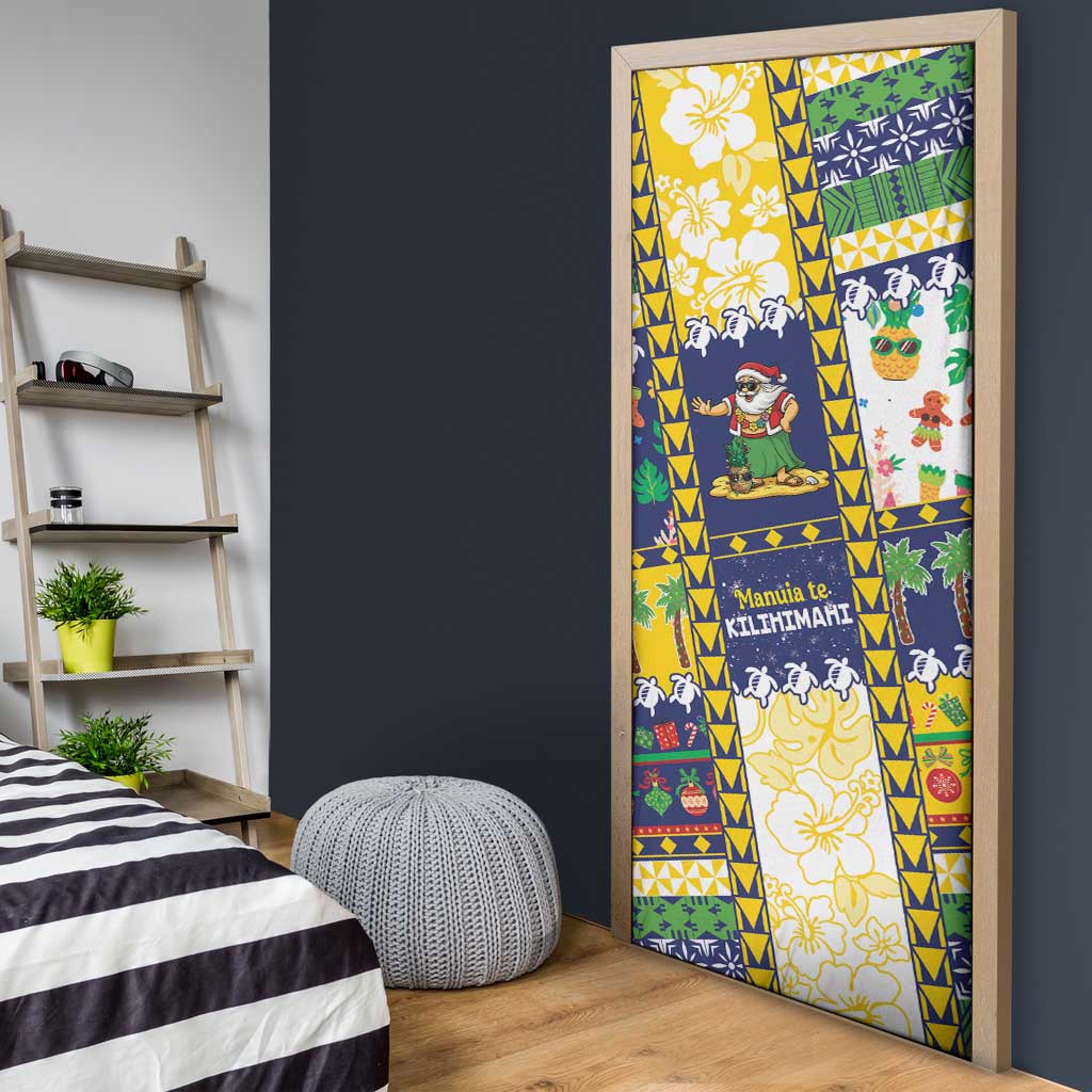 Tokelau Christmas Door Cover Festive Beach Vibes - Polynesian Pride