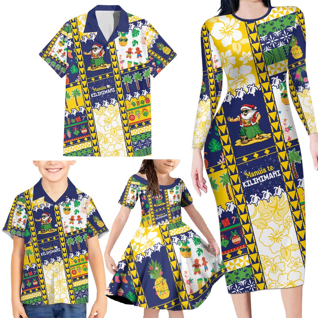 Tokelau Christmas Family Matching Long Sleeve Bodycon Dress and Hawaiian Shirt Festive Beach Vibes - Polynesian Pride