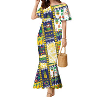 Tokelau Christmas Family Matching Mermaid Dress and Hawaiian Shirt Festive Beach Vibes - Polynesian Pride