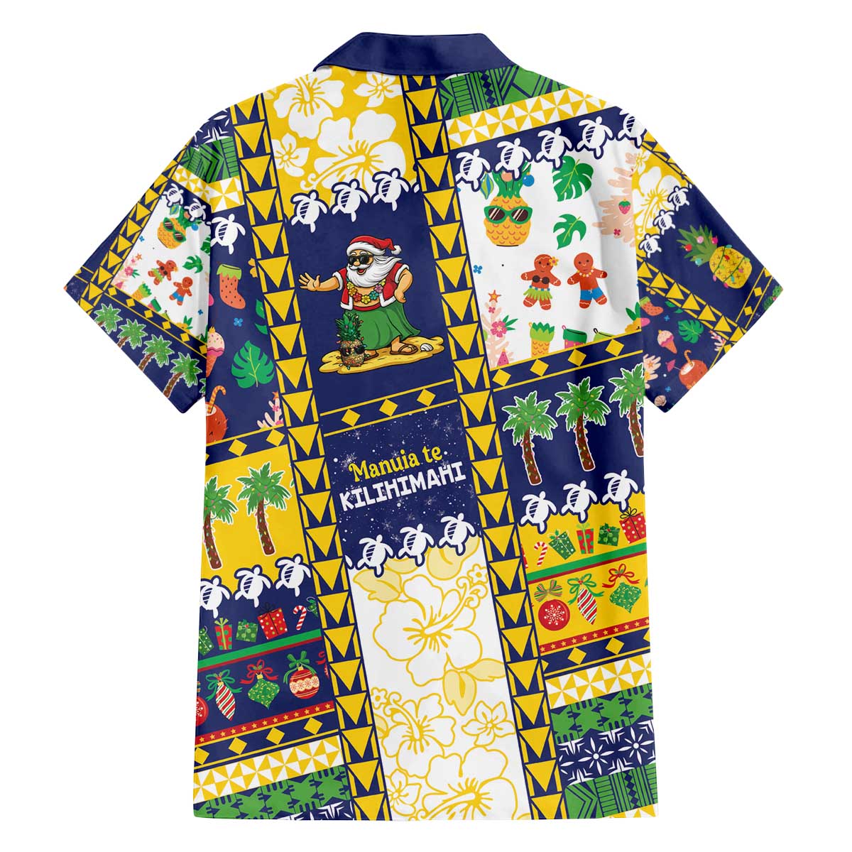 Tokelau Christmas Family Matching Off The Shoulder Long Sleeve Dress and Hawaiian Shirt Festive Beach Vibes - Polynesian Pride
