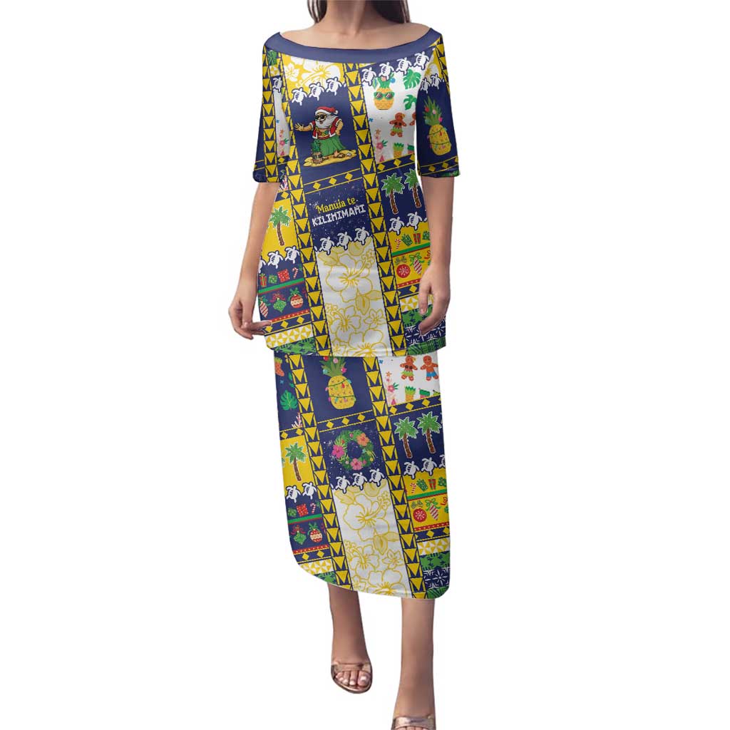 Tokelau Christmas Family Matching Puletasi and Hawaiian Shirt Festive Beach Vibes - Polynesian Pride