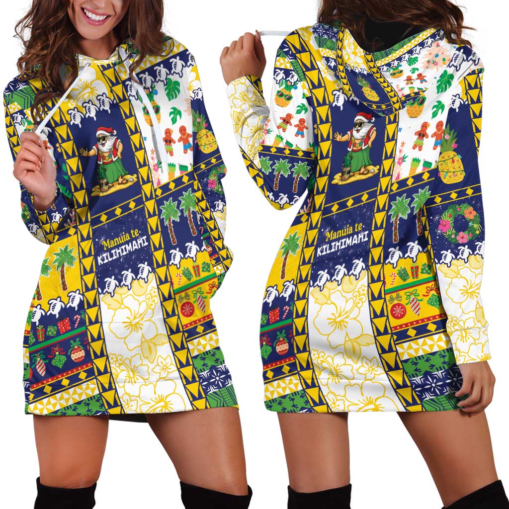 Tokelau Christmas Hoodie Dress Festive Beach Vibes - Polynesian Pride