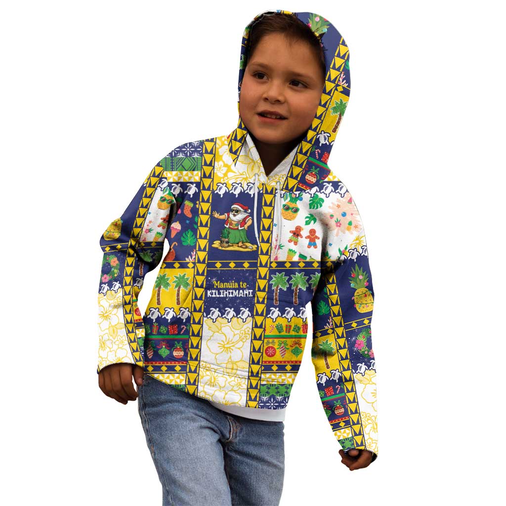 Tokelau Christmas Kid Hoodie Festive Beach Vibes - Polynesian Pride