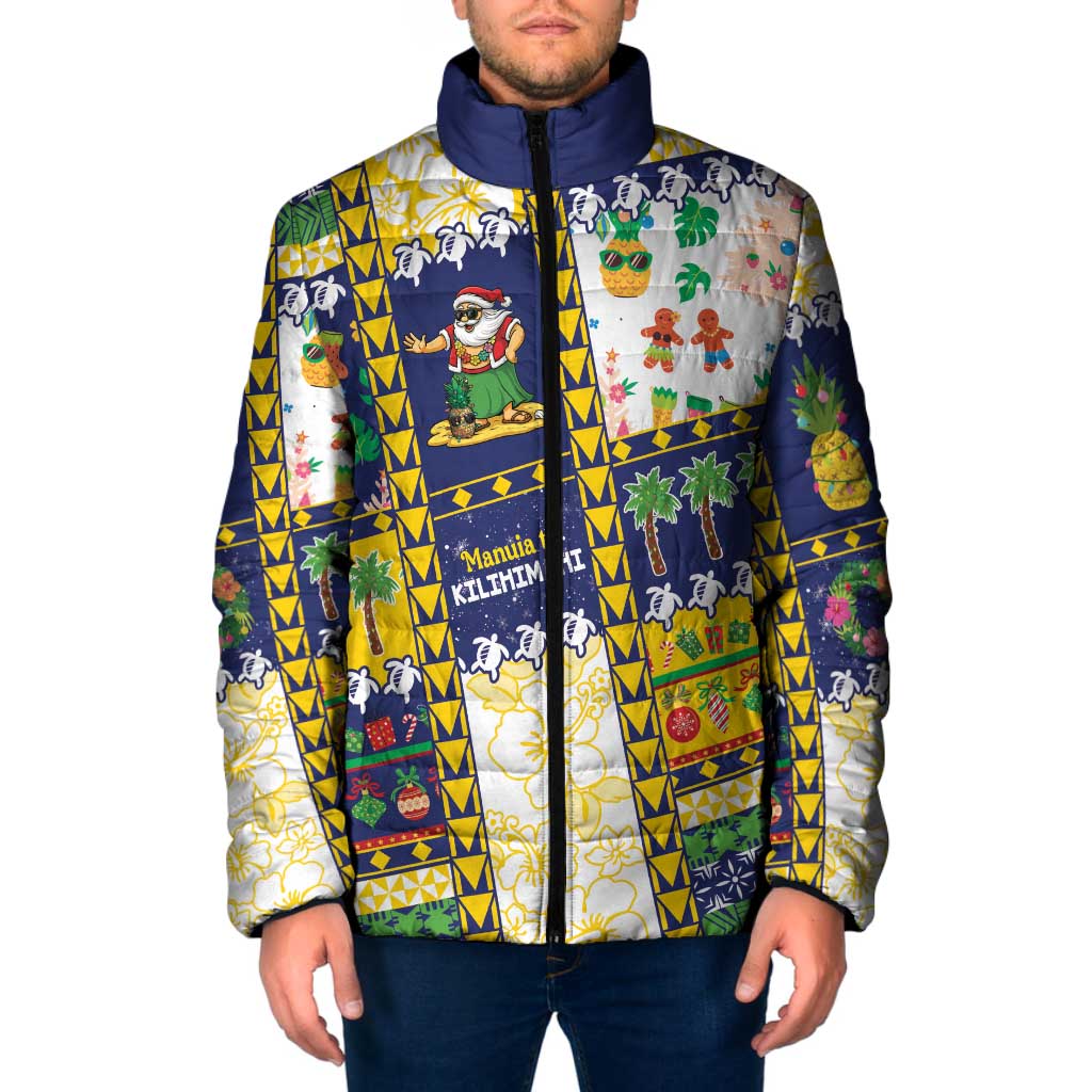 Tokelau Christmas Padded Jacket Festive Beach Vibes - Polynesian Pride